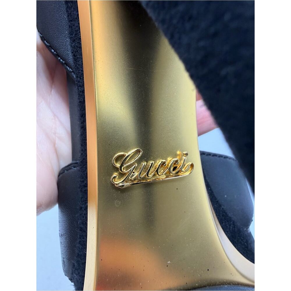 Gucci Iman Platform Buckle Sandal Heels Womens Size EU 35.5 - Picture 9 of 11